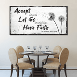 Accept, Let Go, Have Faith Sign - Tailored Canvases - Flyclothing LLC