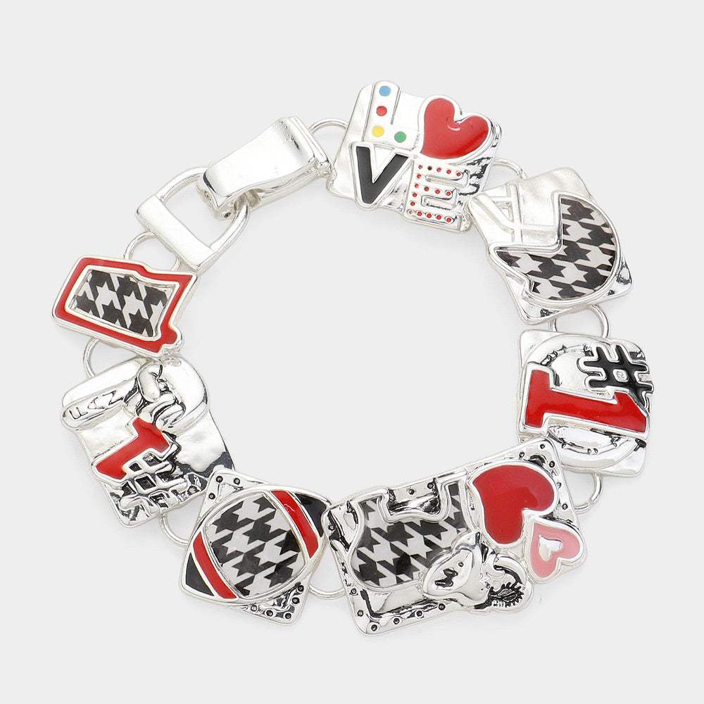 No.1 Heart Enamel Metal Magnetic Bracelet - Madeline Love - Flyclothing LLC