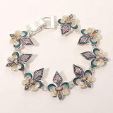 Enamel Fleur de Lis Link Magnetic Bracelet - Madeline Love - Flyclothing LLC