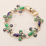 Enamel Fleur de Lis Link Magnetic Bracelet - Madeline Love - Flyclothing LLC