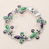 Enamel Fleur de Lis Link Magnetic Bracelet - Madeline Love - Flyclothing LLC