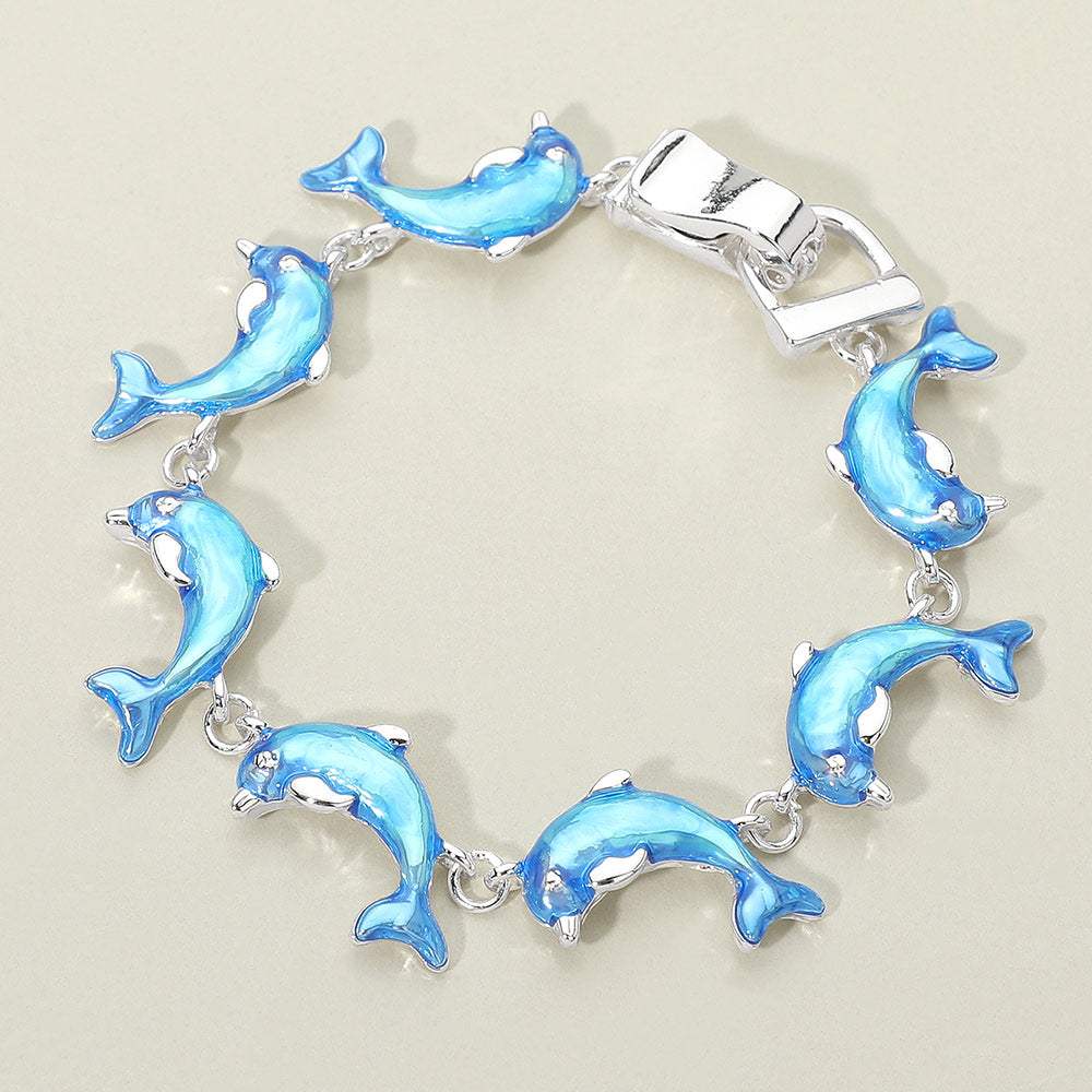 Dolphin Charm Link Magnetic Bracelet - Madeline Love - Flyclothing LLC