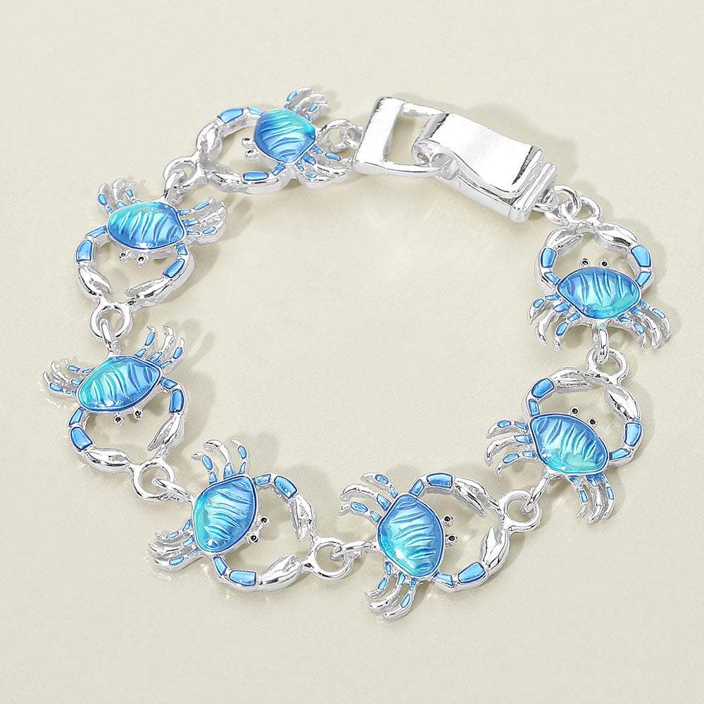 Crab Charm Link Magnetic Bracelet - Madeline Love - Flyclothing LLC