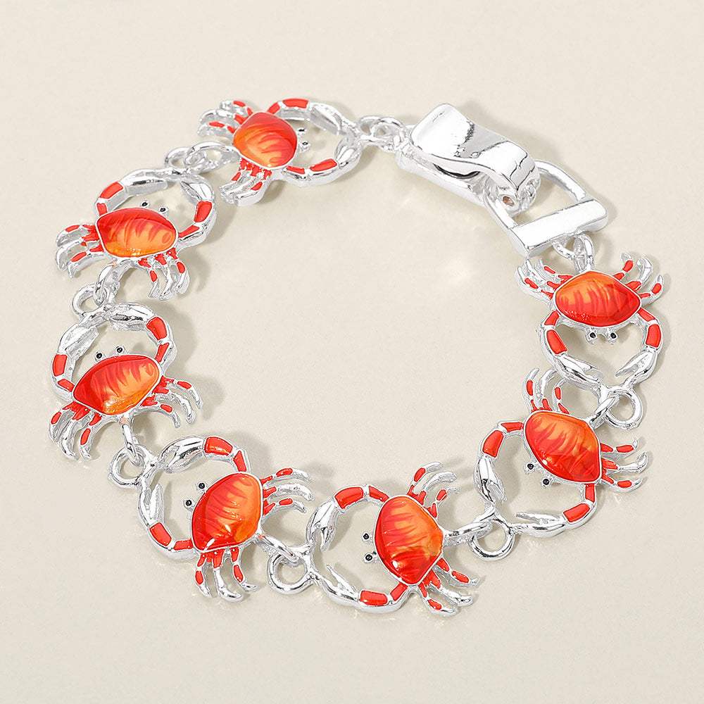 Crab Charm Link Magnetic Bracelet - Madeline Love - Flyclothing LLC