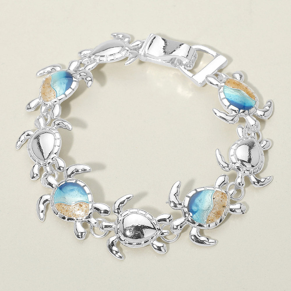 Sea Turtle Charm Link Magnetic Bracelet - Madeline Love - Flyclothing LLC