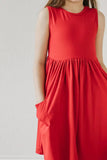 Red Tank Pocket Twirl Dress - Mila & Rose ®