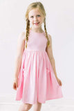 Bubblegum Pink Tank Pocket Twirl Dress - Mila & Rose ® - Flyclothing LLC