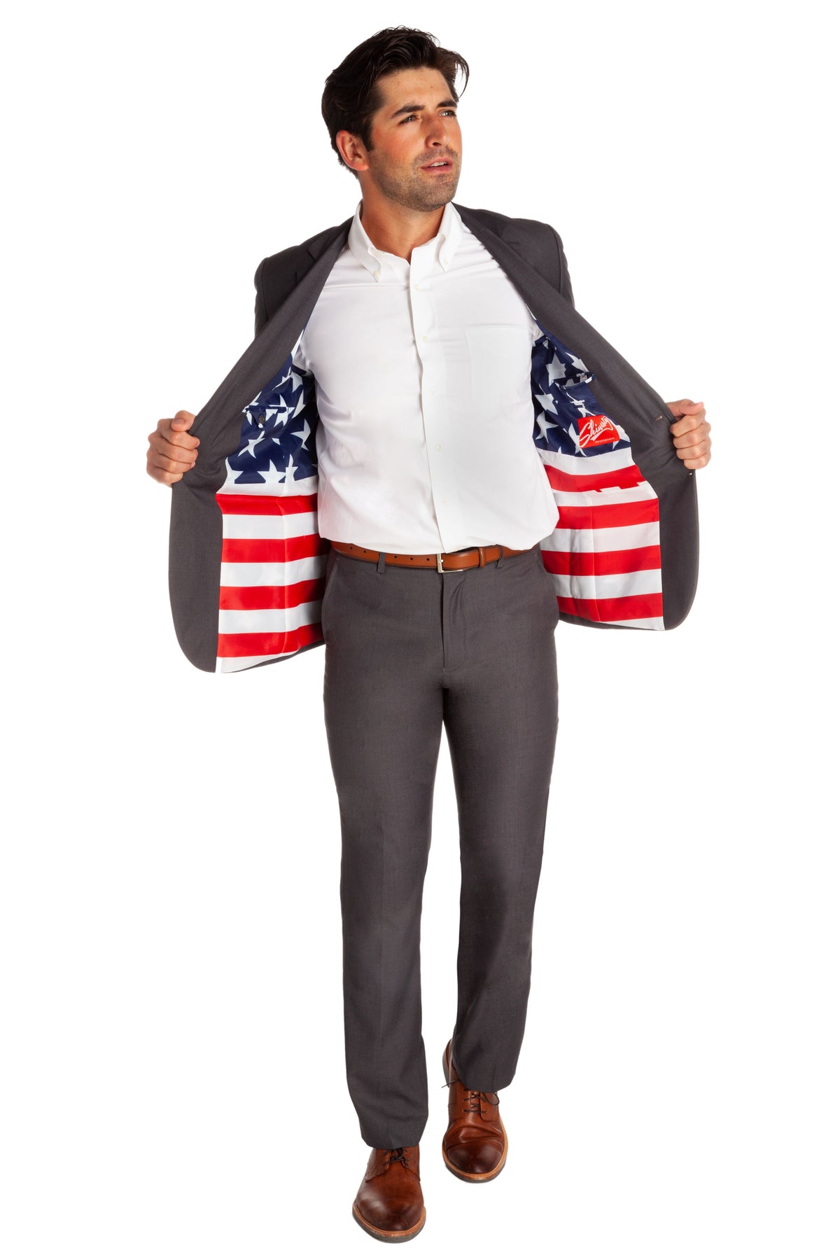 The Grey Madison | American Flag Lined Suit - Shinesty - Flyclothing LLC