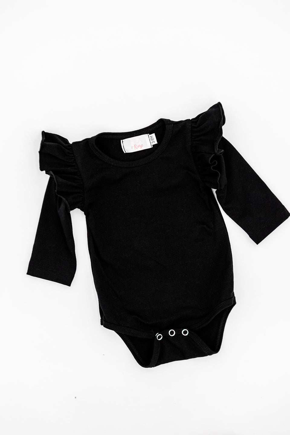 Black L/S Flutter Bodysuit - Mila & Rose ® - Flyclothing LLC