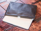 Kiko 13" laptop sleeve with snap closure - Kiko Leather - Flyclothing LLC