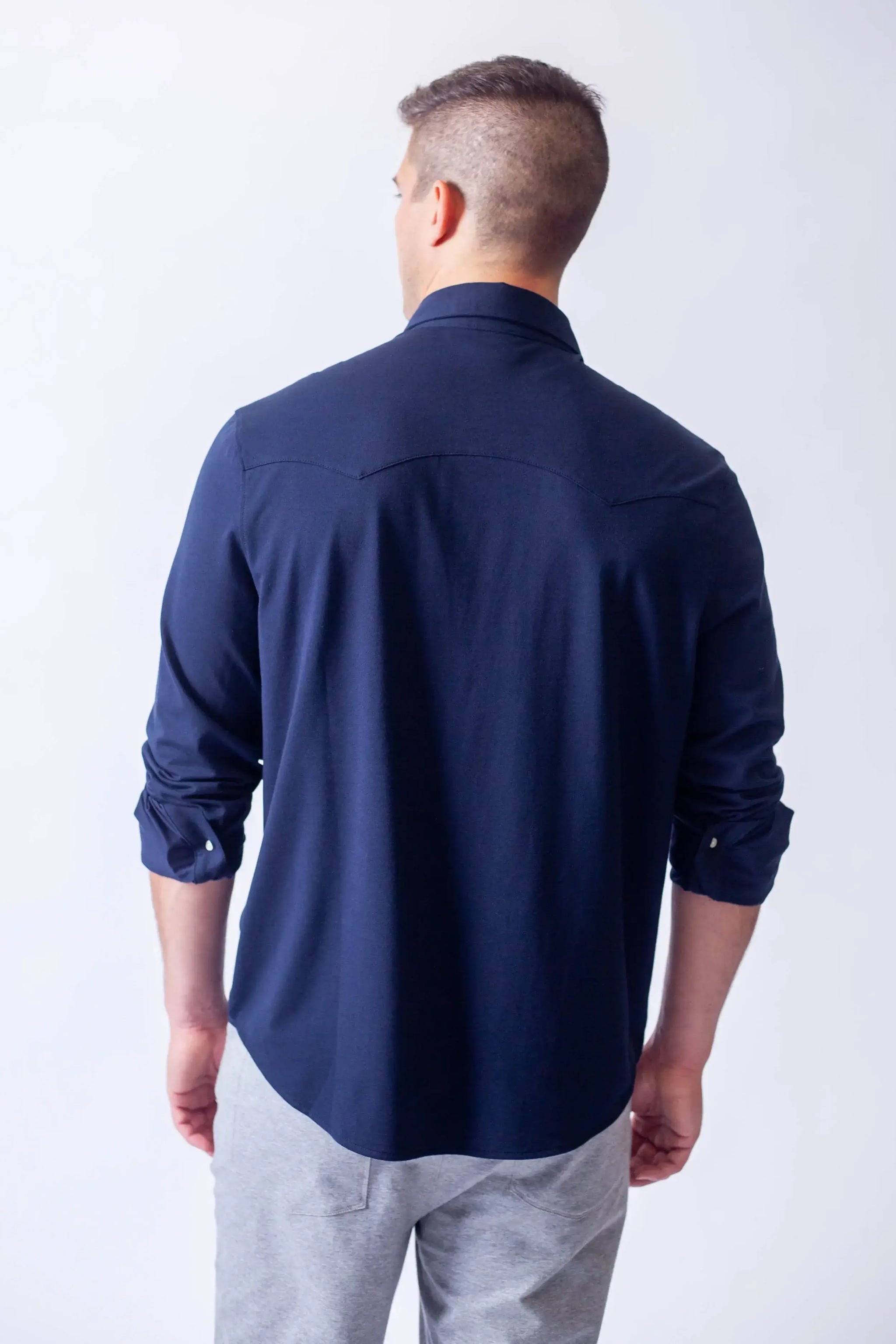 Buki’s Cinqo Western Tech Shirt - Navy - Buki - Flyclothing LLC