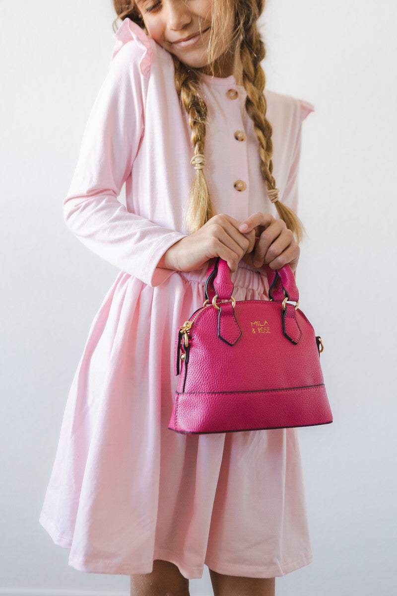 Hot Pink Girl's Crossbody Purse - Mila & Rose ® - Flyclothing LLC