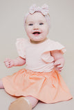 Peach S/S Flutter Bodysuit - Mila & Rose ®