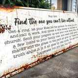 Find The One You Can't Live Without Family Sign - Tailored Canvases - Flyclothing LLC