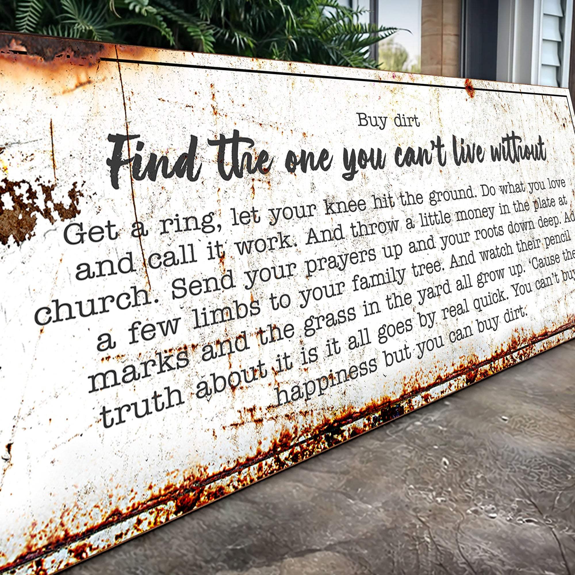 Find The One You Can't Live Without Family Sign - Tailored Canvases - Flyclothing LLC
