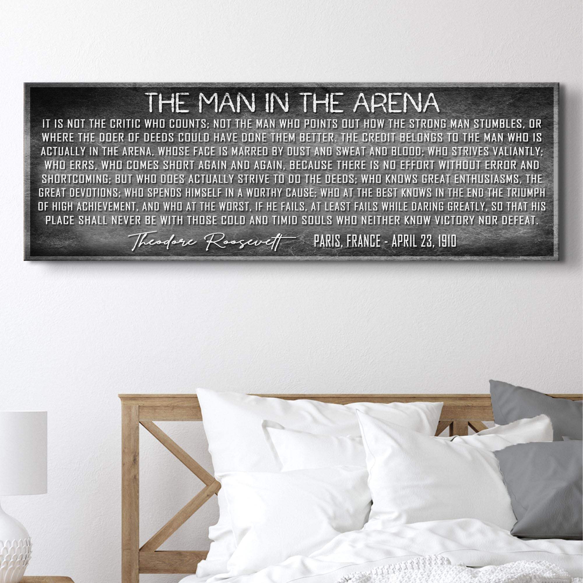 The Man In The Arena Sign VII - Tailored Canvases - Flyclothing LLC