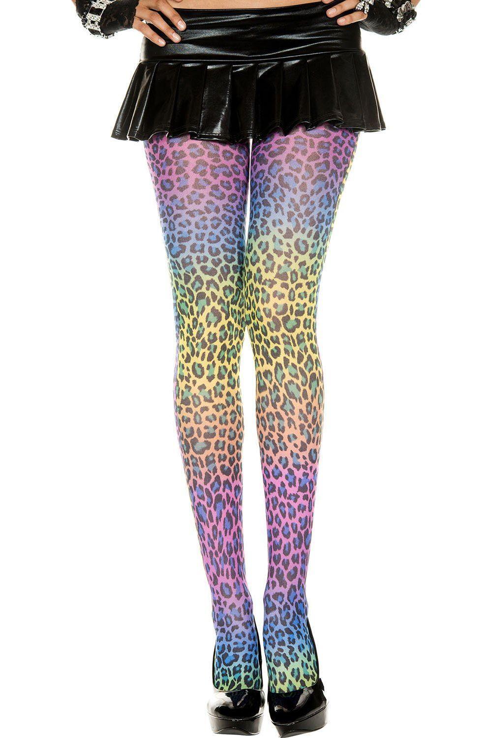 Daisy Corsets Rainbow Leopard Printed Tights Stockings - Daisy Corsets - Flyclothing LLC