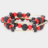 3PCS - Shamballa Ball Faceted Beaded Stretch Bracelets - Madeline Love - Flyclothing LLC