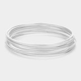 12PCS Metal Stackable Bangle Bracelets - Madeline Love - Flyclothing LLC