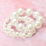 3PCS - Pearl Stretch Multi Layered Bracelets - Madeline Love - Flyclothing LLC