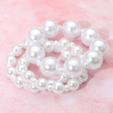 3PCS - Pearl Stretch Multi Layered Bracelets - Madeline Love - Flyclothing LLC