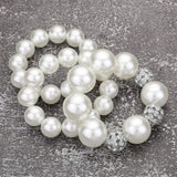 3PCS - Chunky Pearl Ball Beaded Stretch Multi Layered Bracelets - Madeline Love - Flyclothing LLC