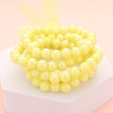 5PCS - Hologram Beaded Stretch Bracelets - Madeline Love - Flyclothing LLC