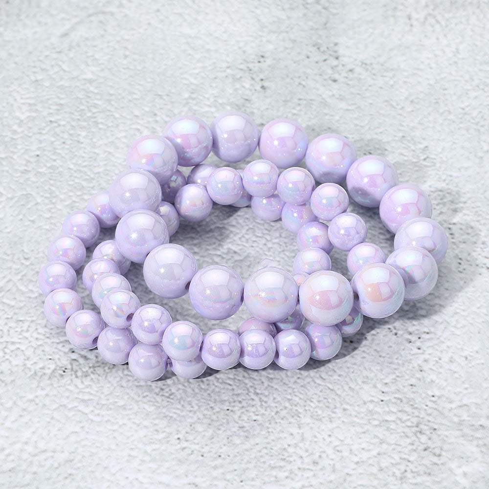 3PCS - Hologram Beaded Stretch Bracelets - Madeline Love - Flyclothing LLC