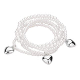 5PCS - Metal Heart Charm Pearl Beaded Stretch Multi Layered Bracelets - Madeline Love - Flyclothing LLC