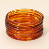 6PCS - Stackable Resin Bangle Multi Layered Bracelets - Madeline Love - Flyclothing LLC