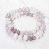 2PCS - Faceted Pebble Beaded Stretch Multi Layered Bracelets - Madeline Love - Flyclothing LLC