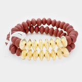 2PCS Wood Bead Stretchable Bracelets - Madeline Love - Flyclothing LLC
