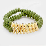 2PCS Wood Bead Stretchable Bracelets - Madeline Love - Flyclothing LLC