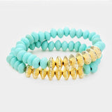 2PCS Wood Bead Stretchable Bracelets - Madeline Love - Flyclothing LLC