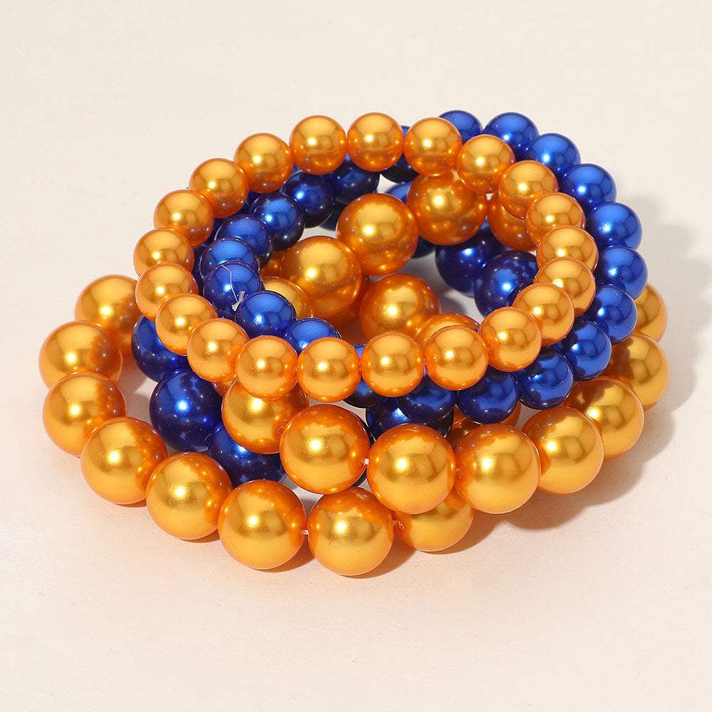 5PCS - Pearl Multi Layered Stretch Bracelets - Madeline Love - Flyclothing LLC