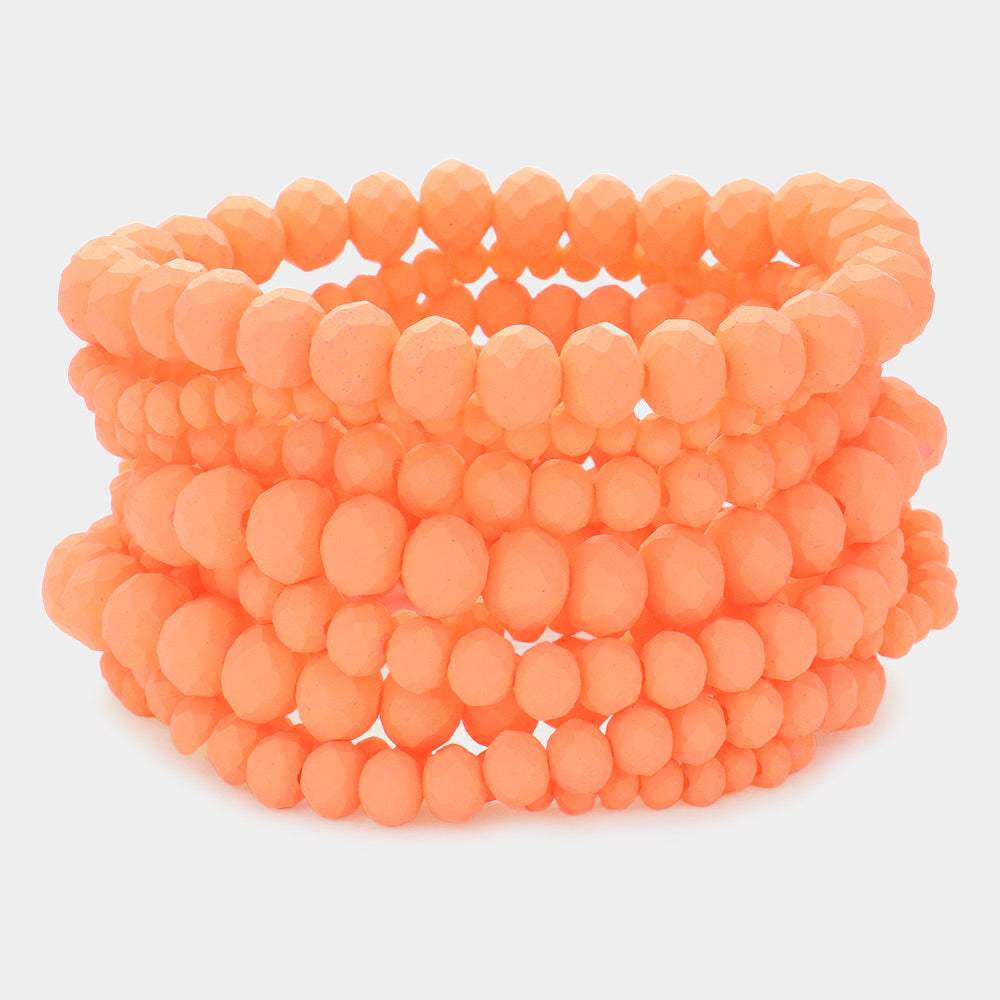 9PCS Faceted Bead Stretch Bracelets - Madeline Love - Flyclothing LLC