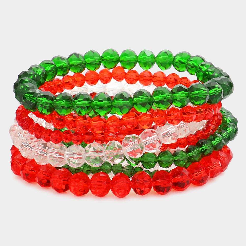 9PCS Faceted Bead Stretch Bracelets - Madeline Love - Flyclothing LLC