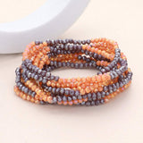 10PCS - Faceted Beaded Multi Layered Stretch Bracelets - Madeline Love - Flyclothing LLC