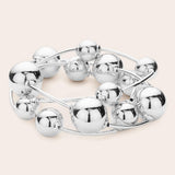 3PCS - Metal Ball Station Stretch Bracelets - Madeline Love - Flyclothing LLC