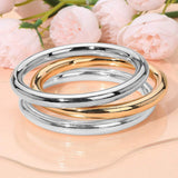 3PCS - Glossy Metal Bangle Multi Layered Bracelets - Madeline Love - Flyclothing LLC