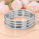3PCS - Glossy Metal Bangle Multi Layered Bracelets - Madeline Love - Flyclothing LLC