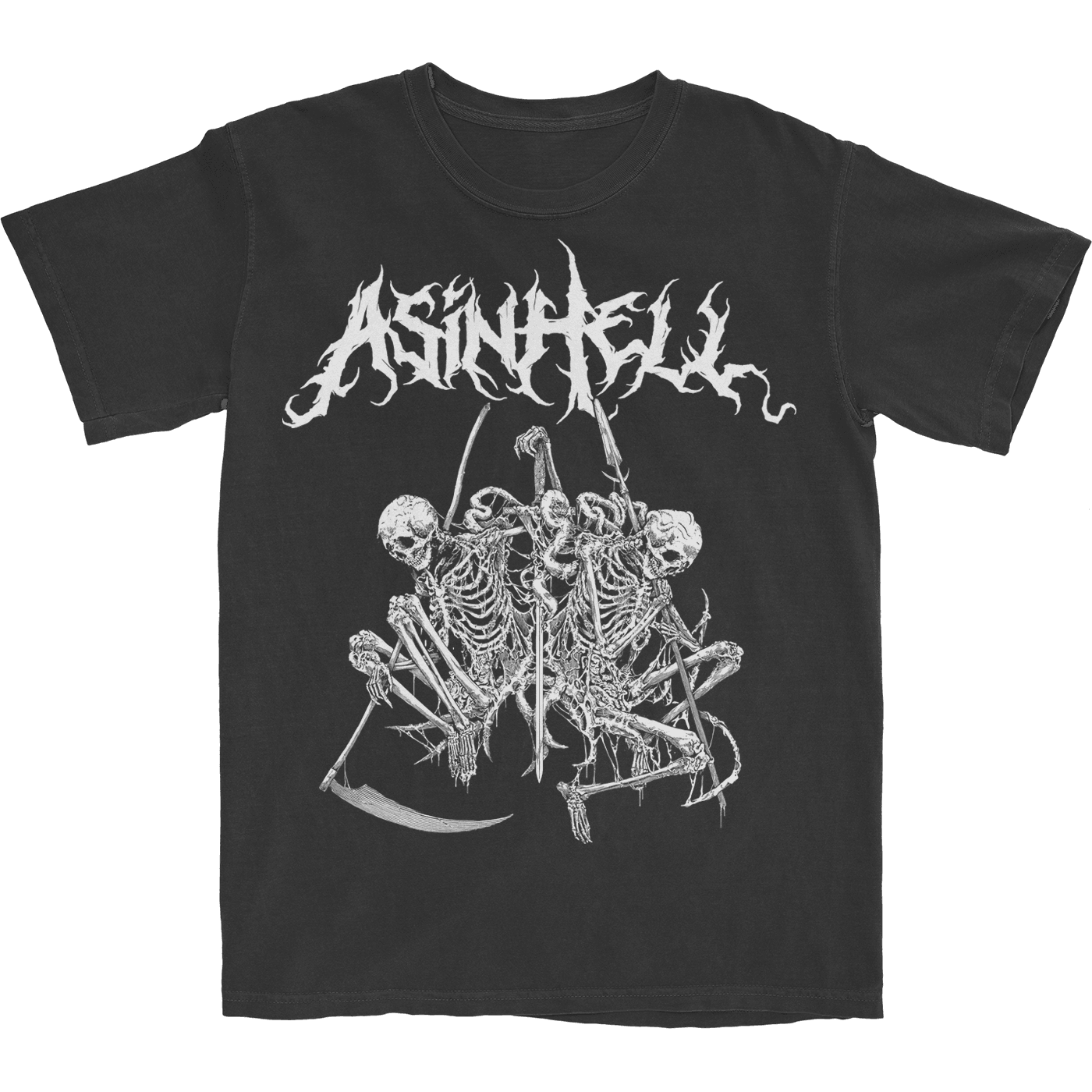 As In Hell Skeletons T-Shirt - As In Hell - Flyclothing LLC