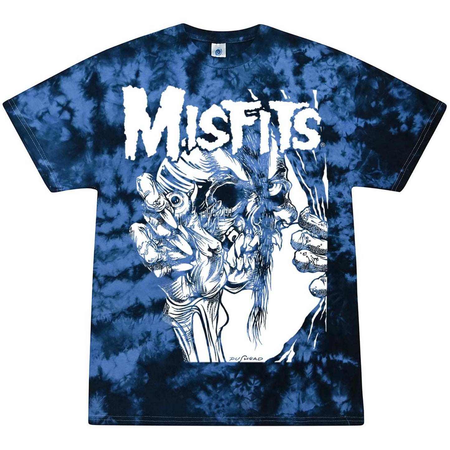 Misfits Eyeball Blue Tie Dye Men's T-Shirt - Misfits - Flyclothing LLC