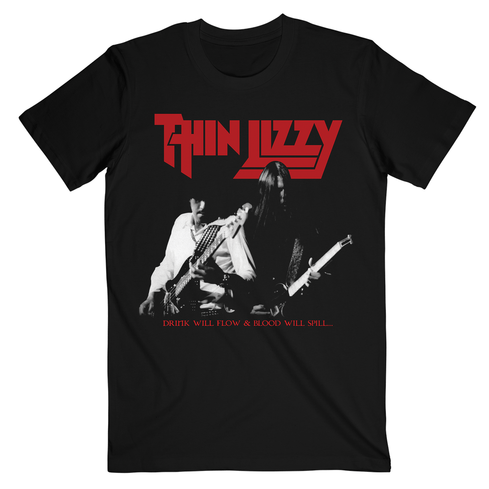 Thin Lizzy The Drink Will Flow T-Shirt - Thin Lizzy