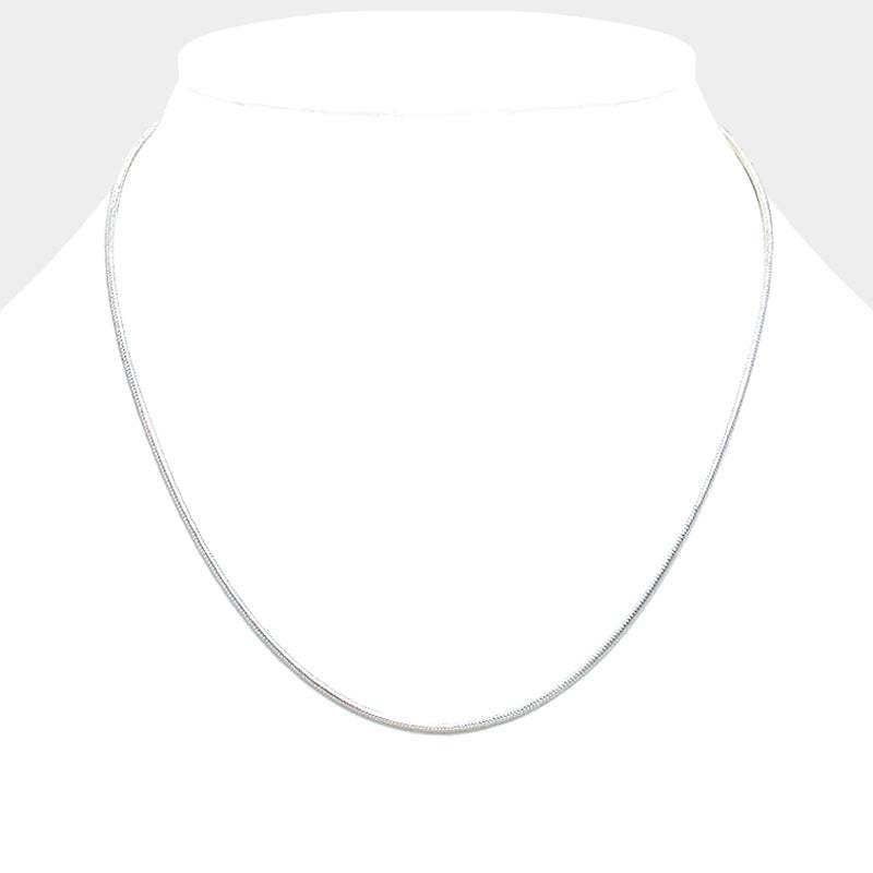 16 INCH Thin metal round omega necklace - Madeline Love - Flyclothing LLC