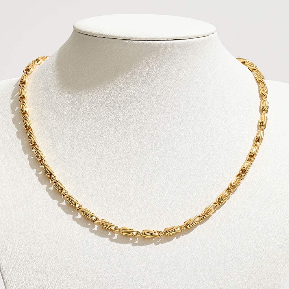 Gold Dipped Byzantine Chain Necklace - Madeline Love - Flyclothing LLC