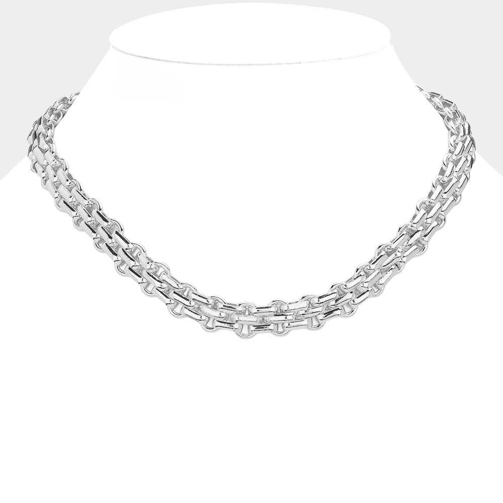 Chunky Metal Link Chain Necklace - Madeline Love - Flyclothing LLC