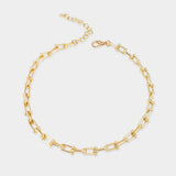 Gold Dipped Bold Beaded Paperclip Chain Necklace - Madeline Love - Flyclothing LLC