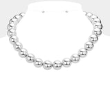 Metal Ball Cluster Necklace - Madeline Love - Flyclothing LLC