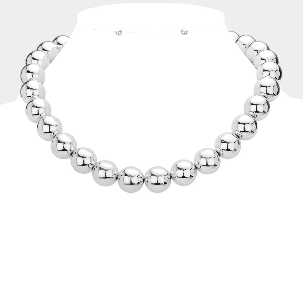 Metal Ball Cluster Necklace - Madeline Love - Flyclothing LLC